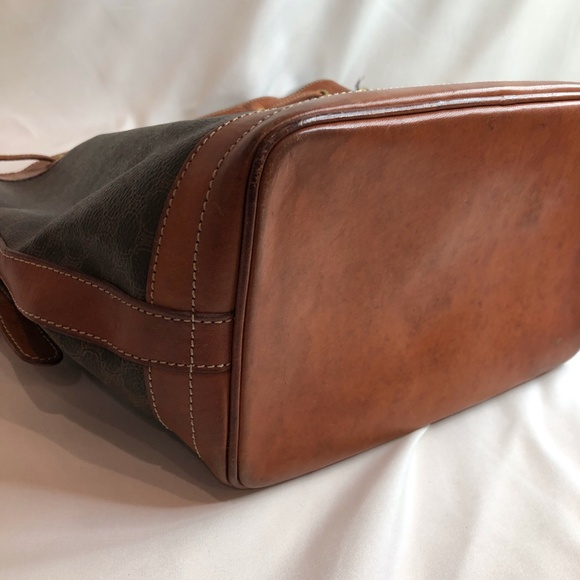 Celine Brown Macadam Bucket Shoulder Bag Sku#83964 - Picture 4 of 10